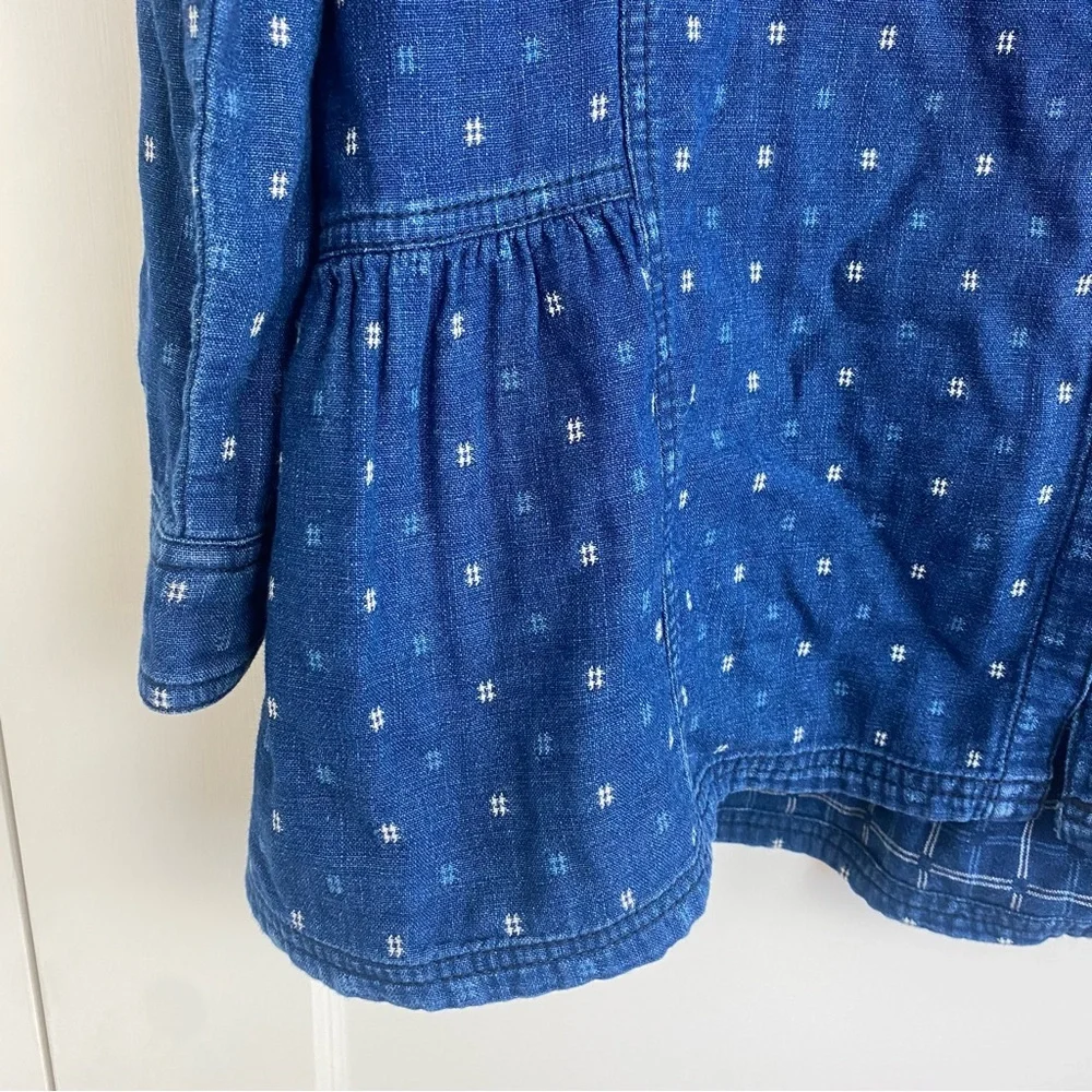 Anthropologie Wrap London Blue Button Down Denim Shirt - Picture 3 of 7